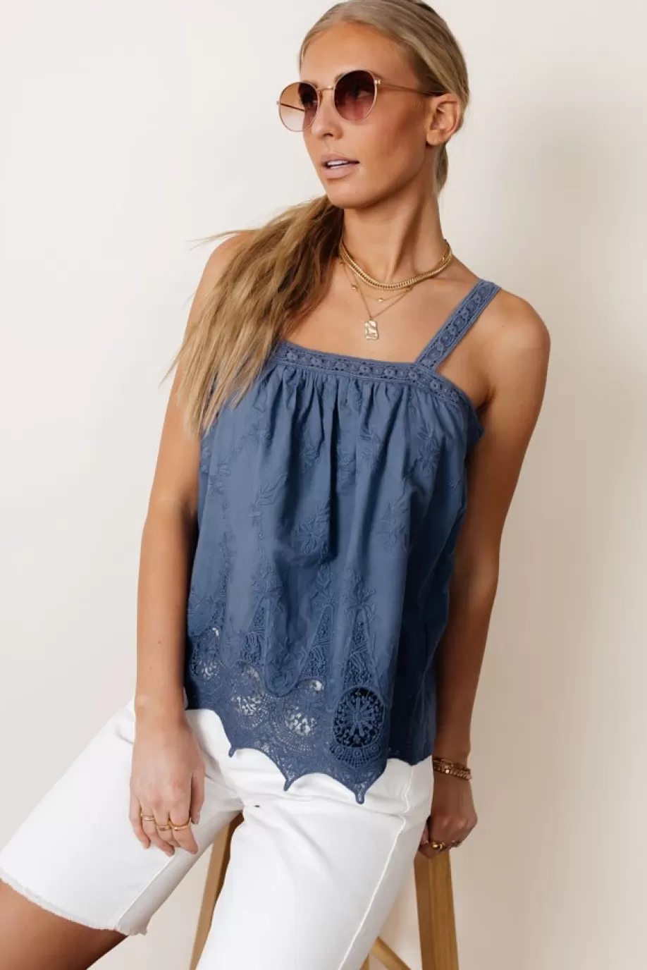 Discount Adalet Lace Tank in - FINAL SALE BLOUSES | BLOUSES