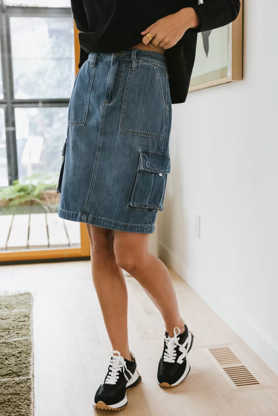 Discount Akari Denim Cargo Skirt SKIRTS