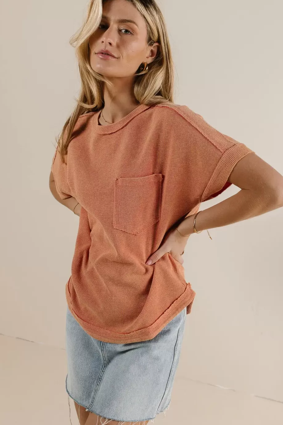 Best Ariella Waffle Knit Top in TEES & TANKS | TEES & TANKS