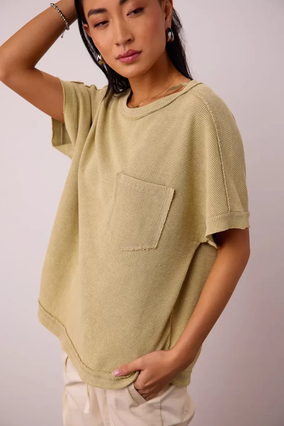 Store Ariella Waffle Knit Top in TEES & TANKS | TEES & TANKS