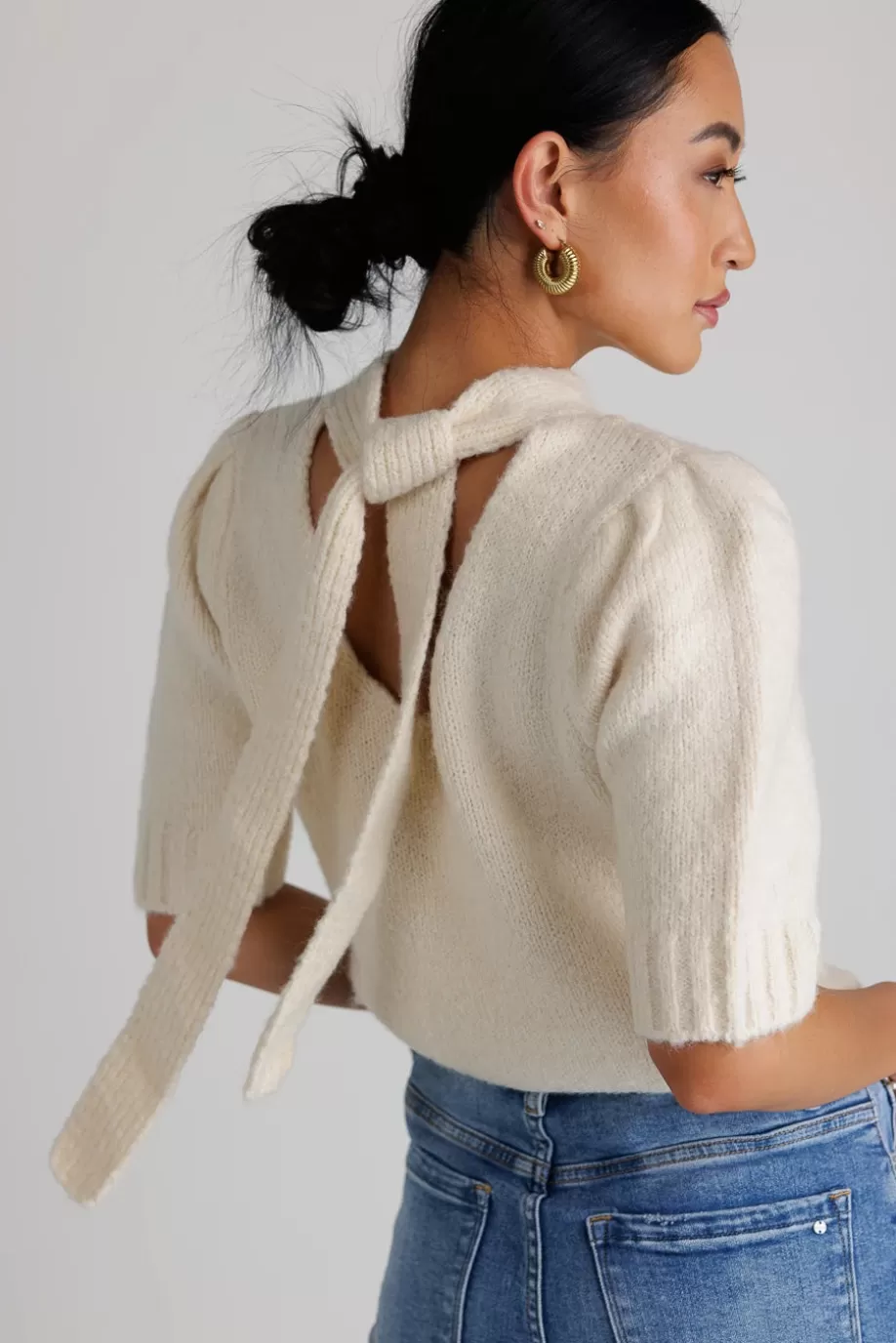 Fashion Aysha Tie Back Sweater SWEATERS | SWEATERS