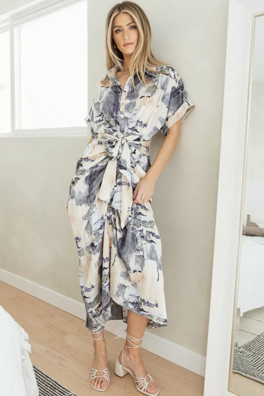 Best Bella Printed Satin Dress MIDI DRESSES | DRESSES