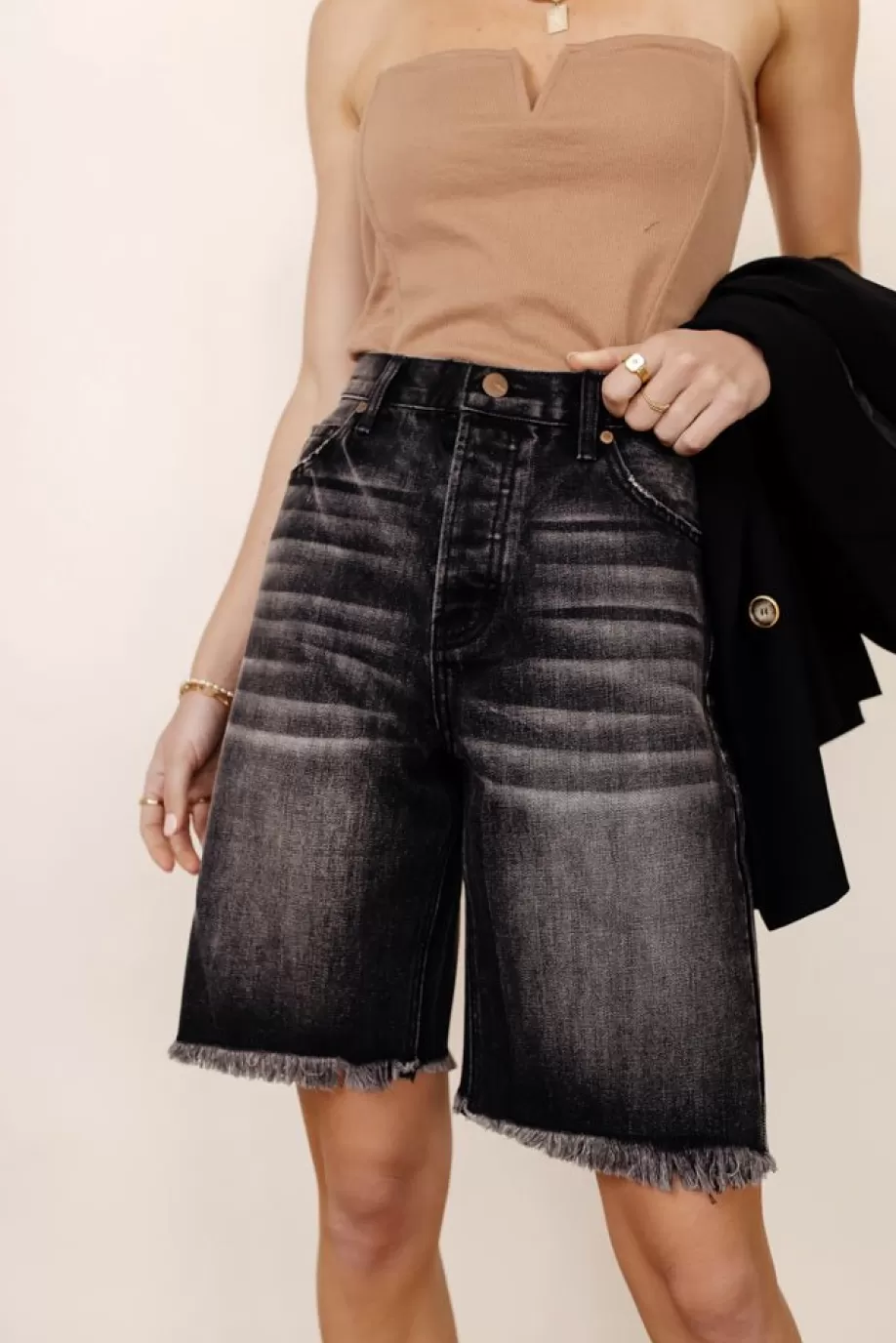 Fashion Blaire Bermuda Shorts in - FINAL SALE DENIM SHORTS