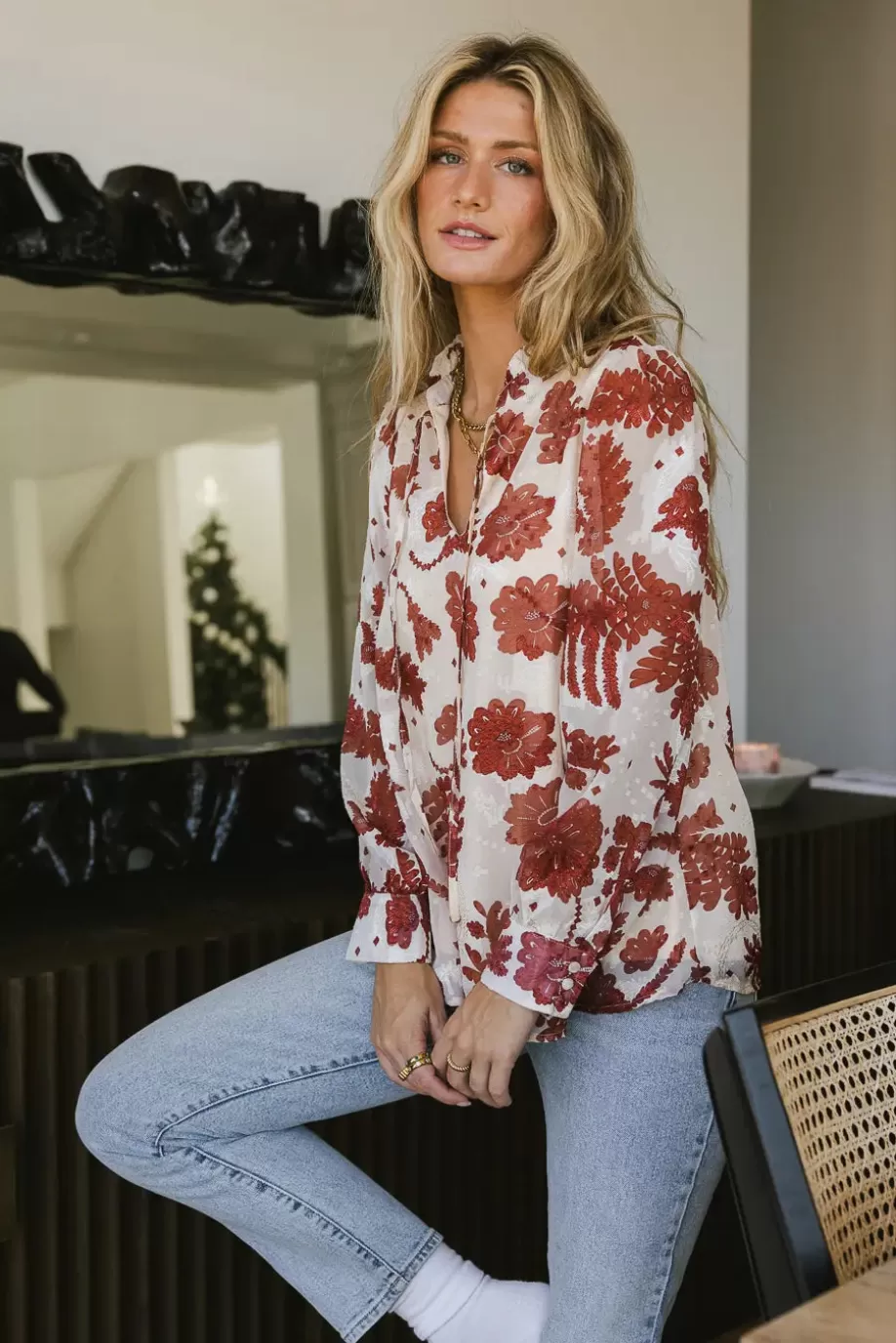 Shop Carroll Floral Chiffon Blouse BLOUSES | BLOUSES