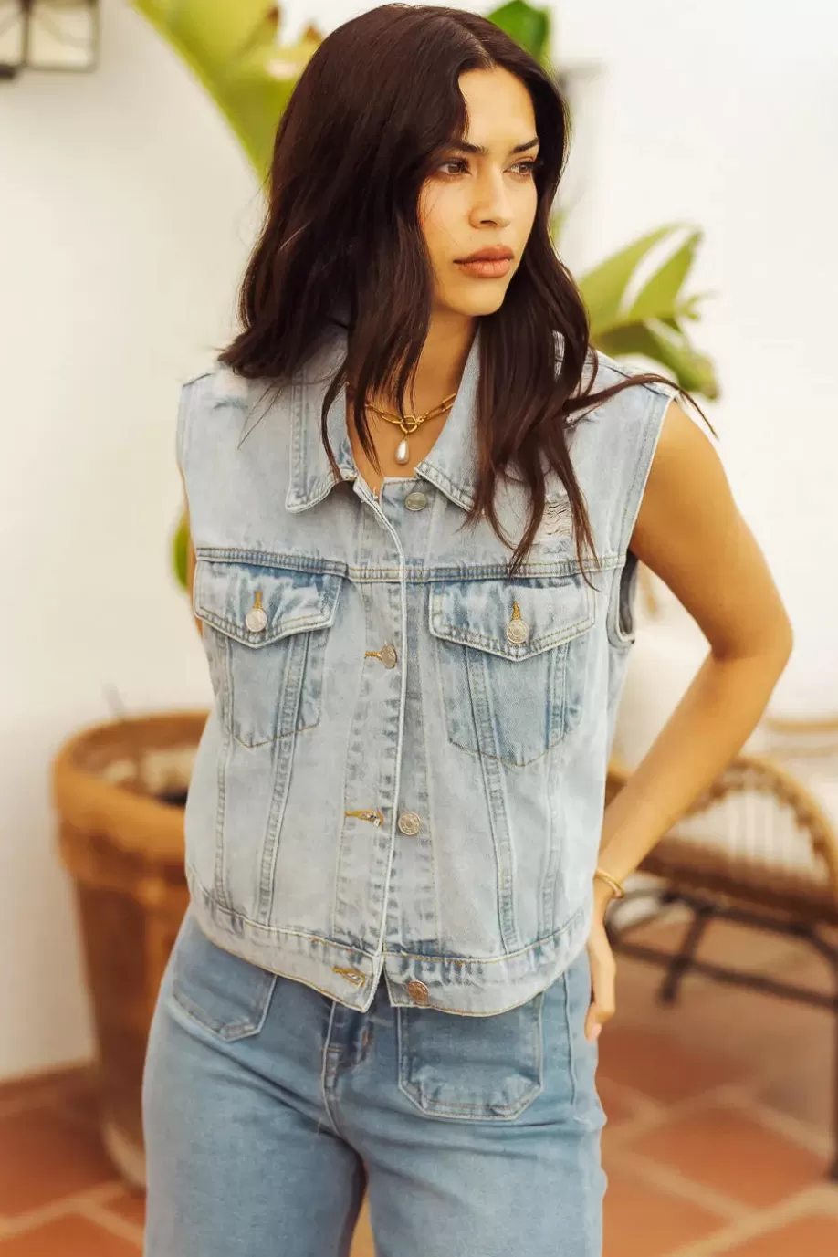 Sale Carter Denim Vest - FINAL SALE JACKETS & BLAZERS | JACKETS & BLAZERS