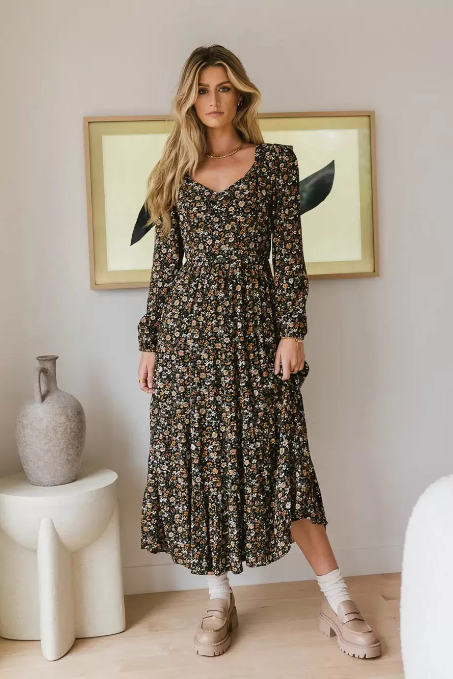 Best Carter Floral Midi Dress - FINAL SALE DRESSES