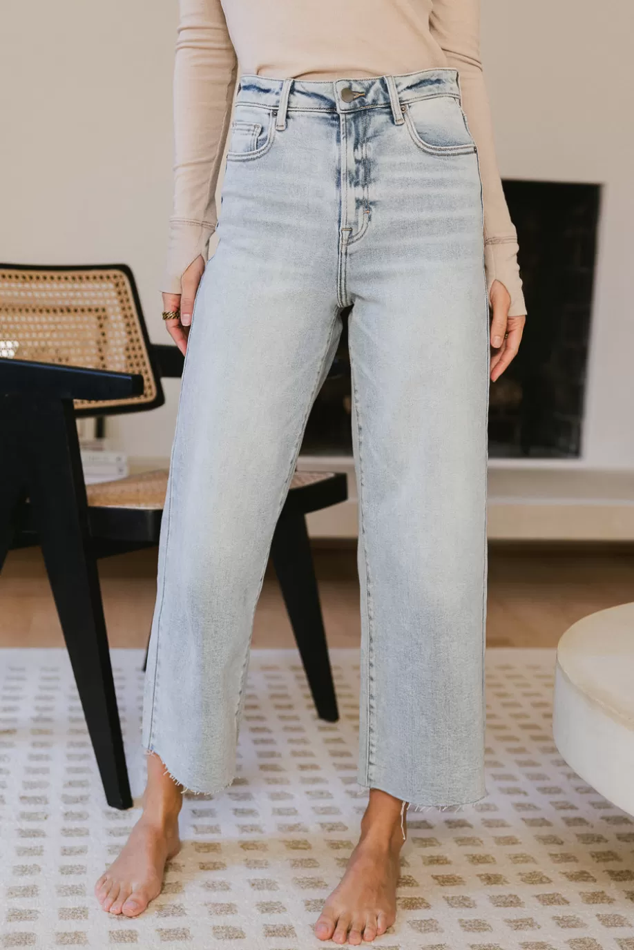 Store Colette Wide Leg Jeans in Light Wash DENIM