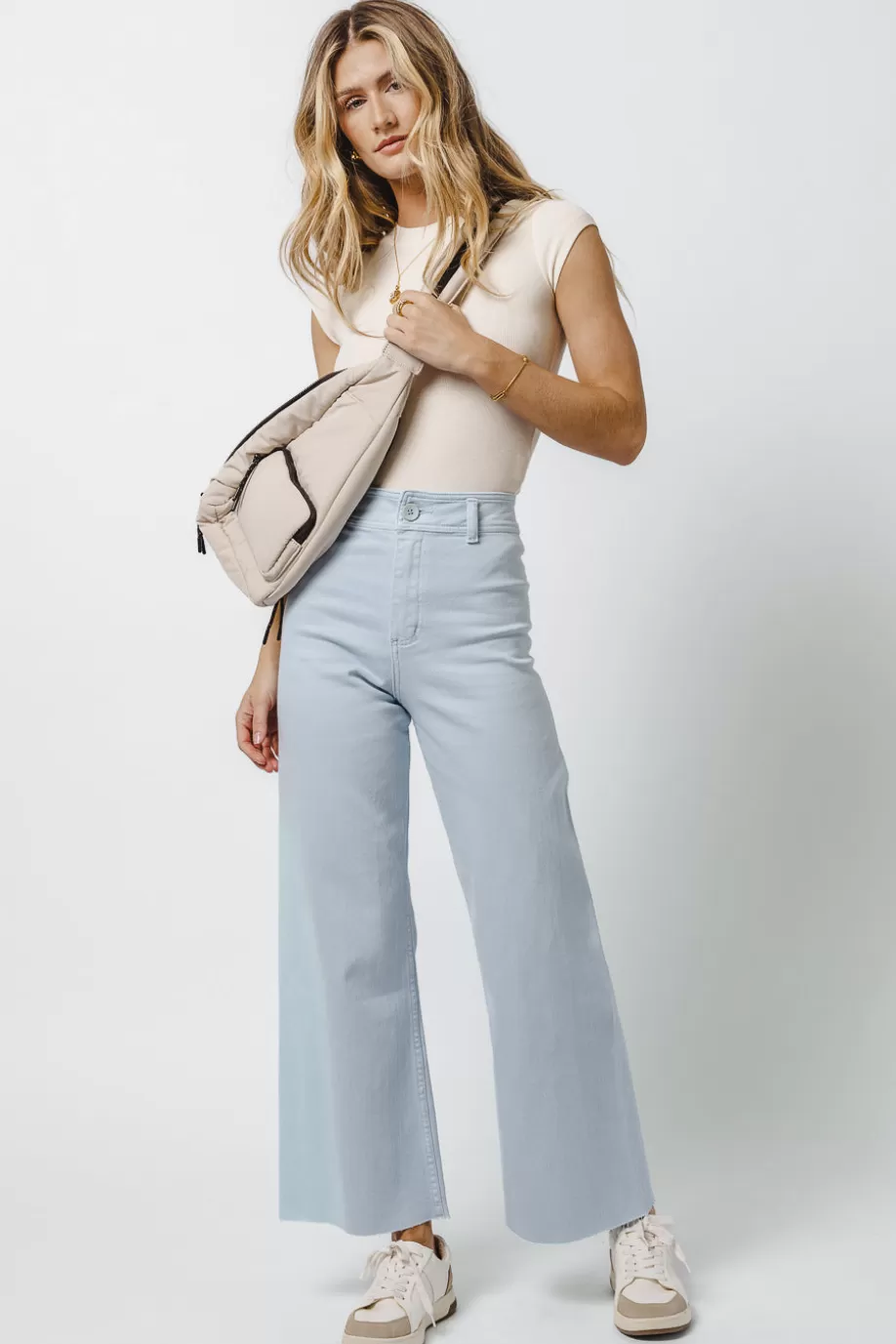 Hot Darian Wide Leg Jeans in Light Wash - FINAL SALE DENIM