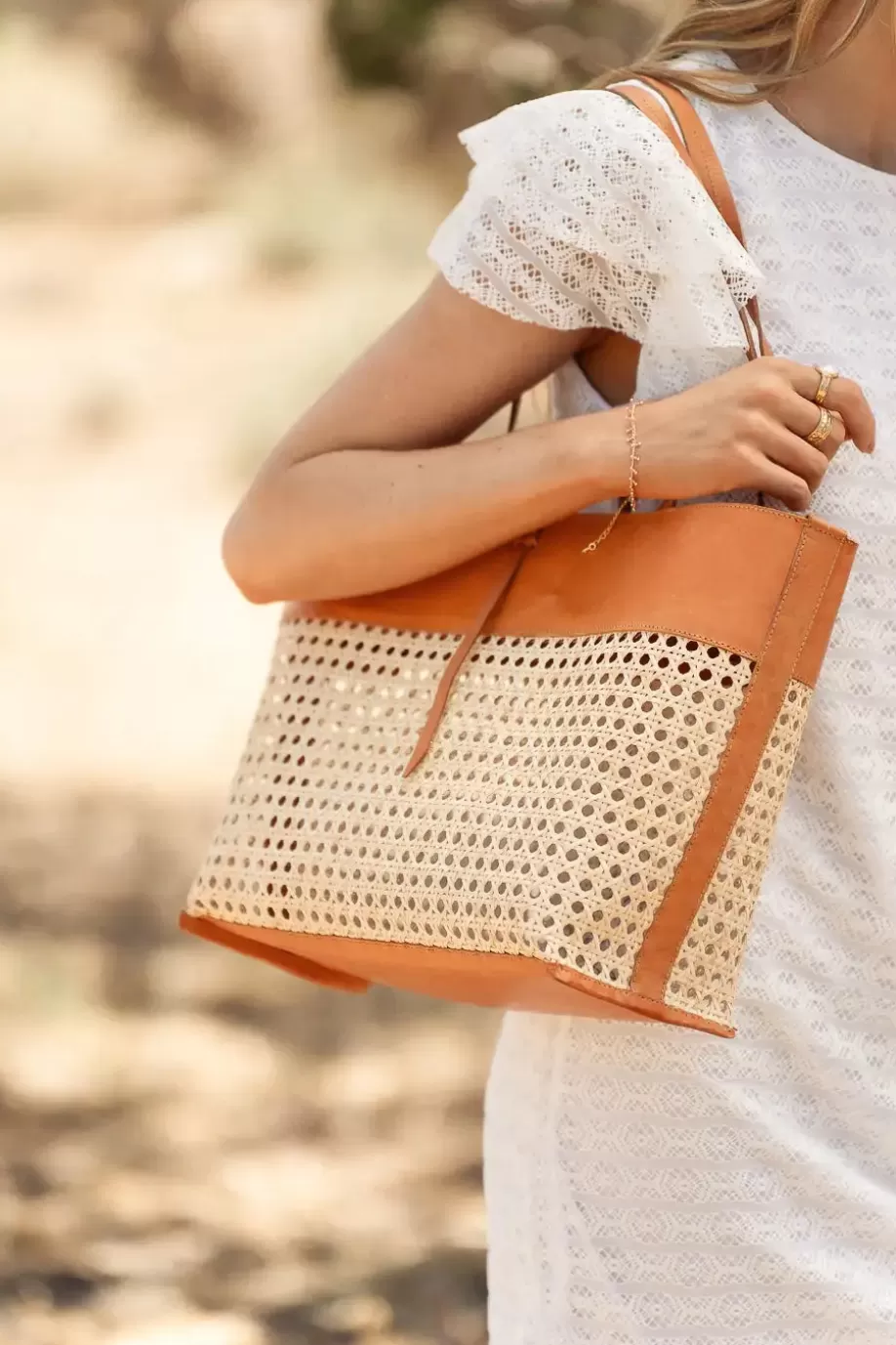 Hot Ellie Wicker Tote in BAGS | BAGS