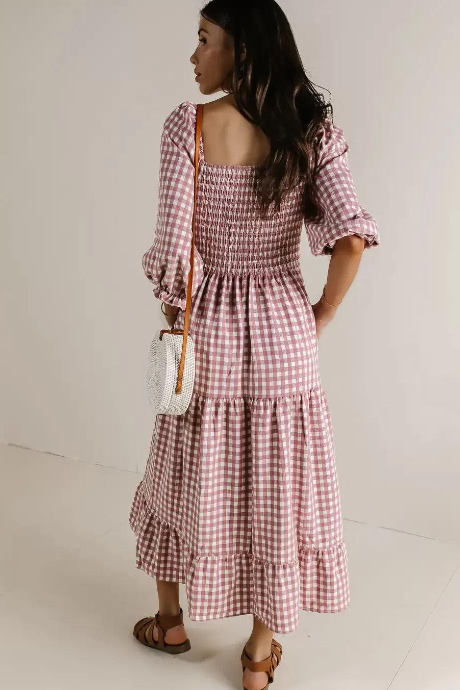 Cheap Elliot Gingham Dress in MIDI DRESSES | DRESSES