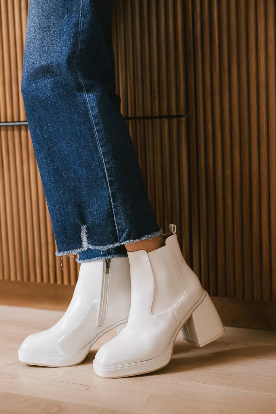 Hot Fallon Heeled Boots in Off White - FINAL SALE SHOES | SHOES