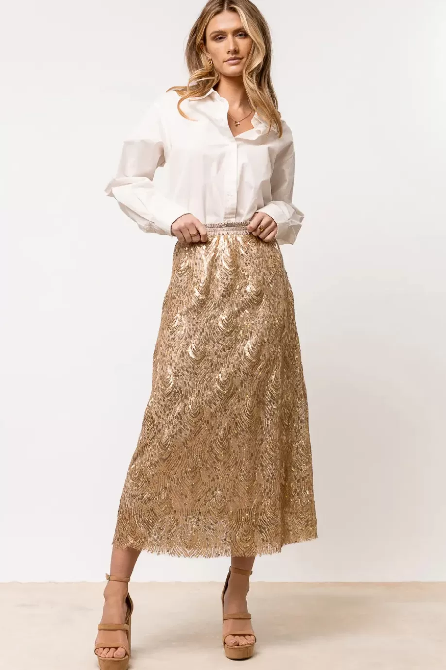 Online Faye Sequin Skirt in - FINAL SALE SKIRTS