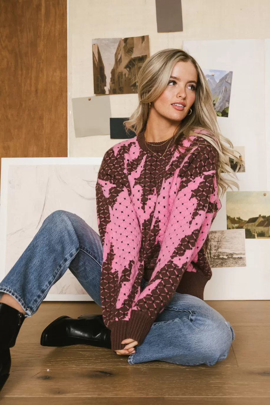 Shop Felicity Abstract Sweater in SWEATERS | SWEATERS