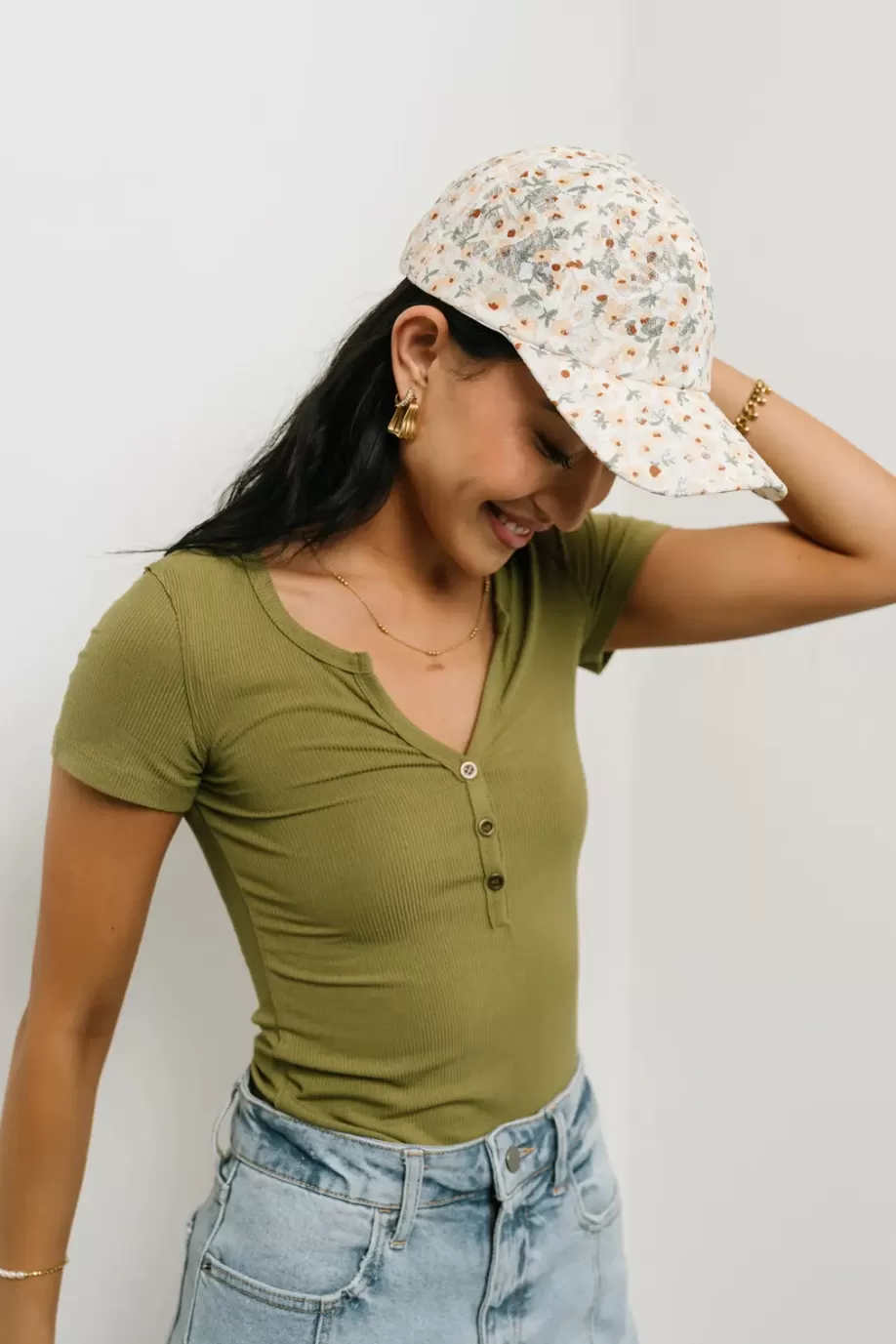 Outlet Floral Baseball Cap in HATS & CAPS