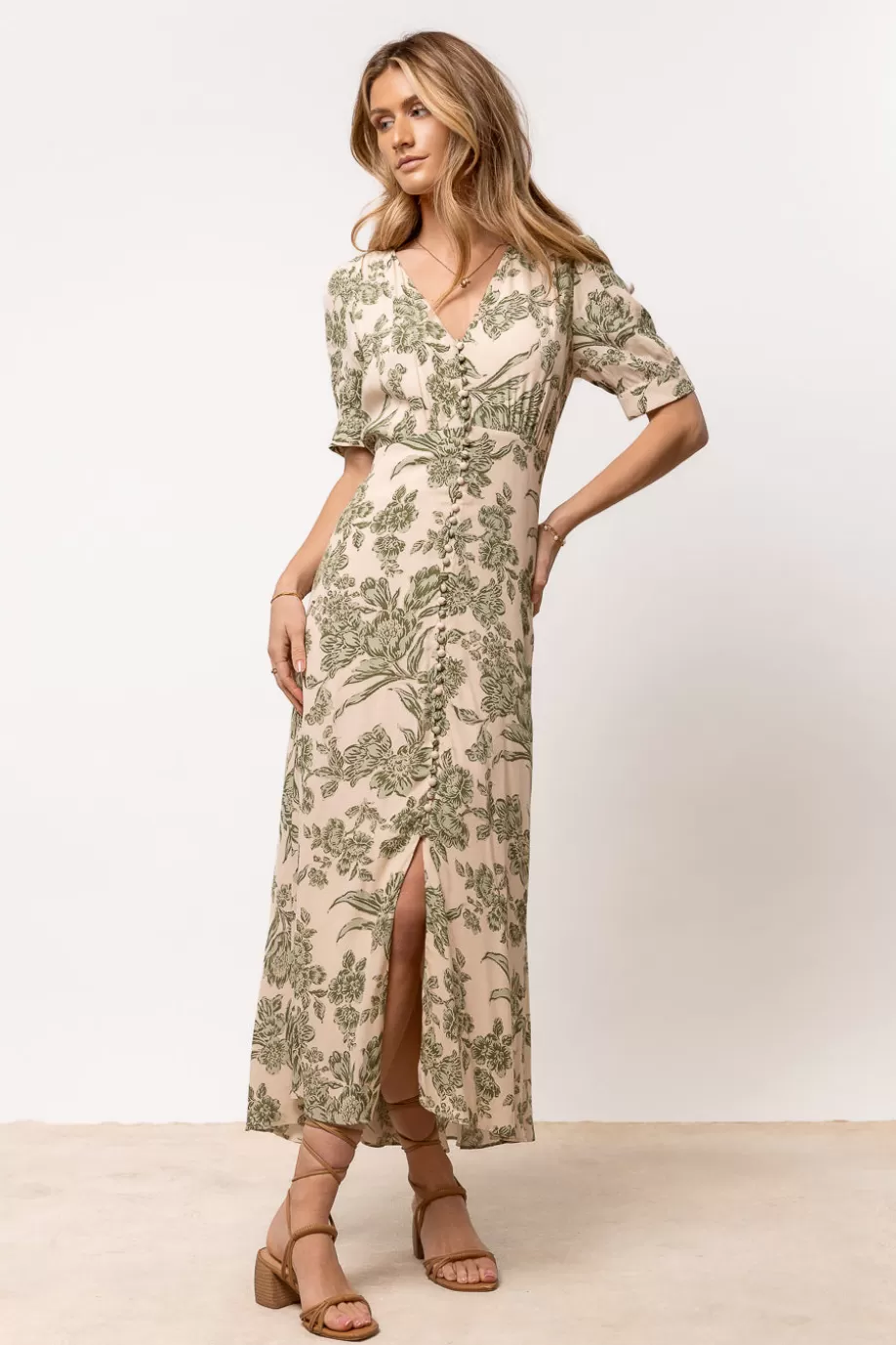 Sale Floral Midi Dress DRESSES