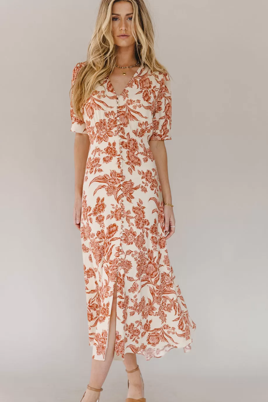 Store Floral Midi Dress DRESSES