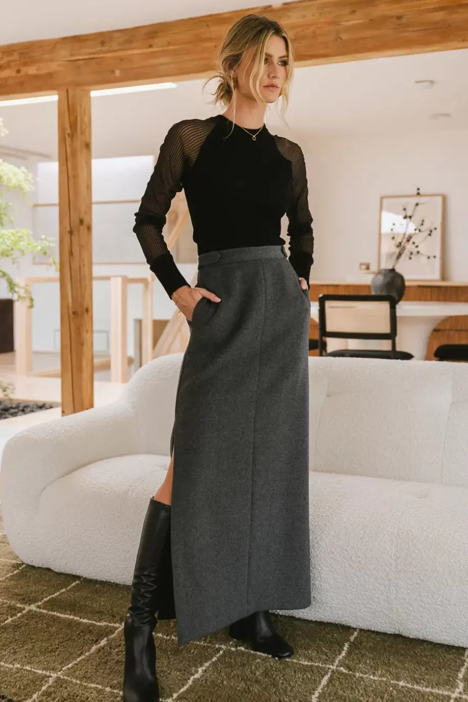 Fashion Francis Wool Blend Skirt - FINAL SALE SKIRTS