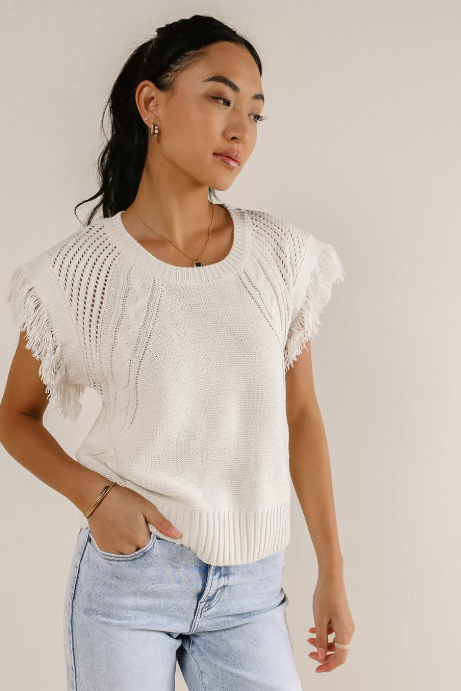 Sale Fringe Detail Sweater Top SWEATERS | SWEATERS