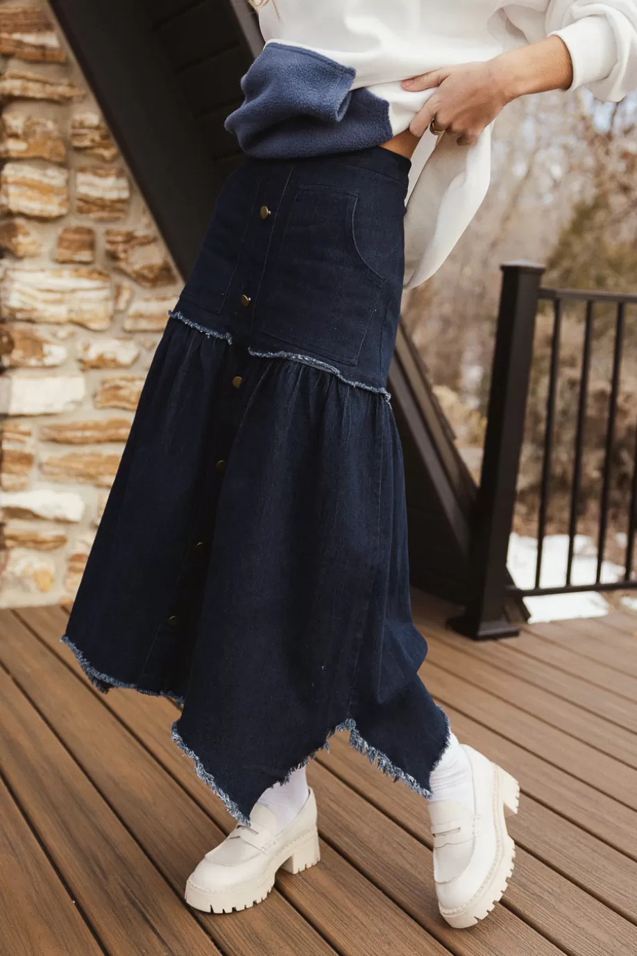 Flash Sale Gabriela Denim Skirt SKIRTS