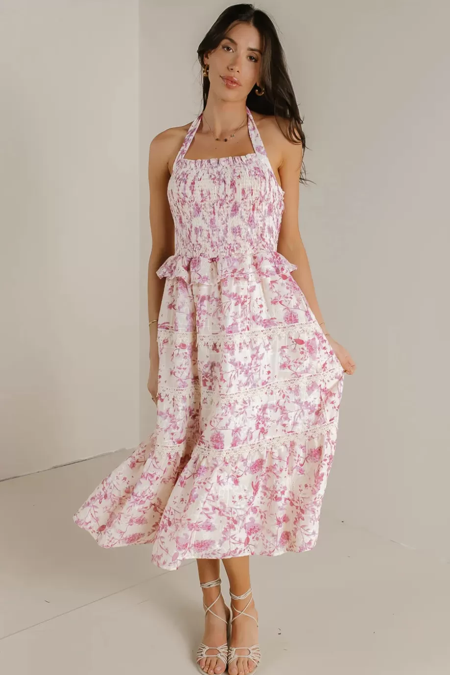 Discount Haddie Floral Dress in MIDI DRESSES | DRESSES