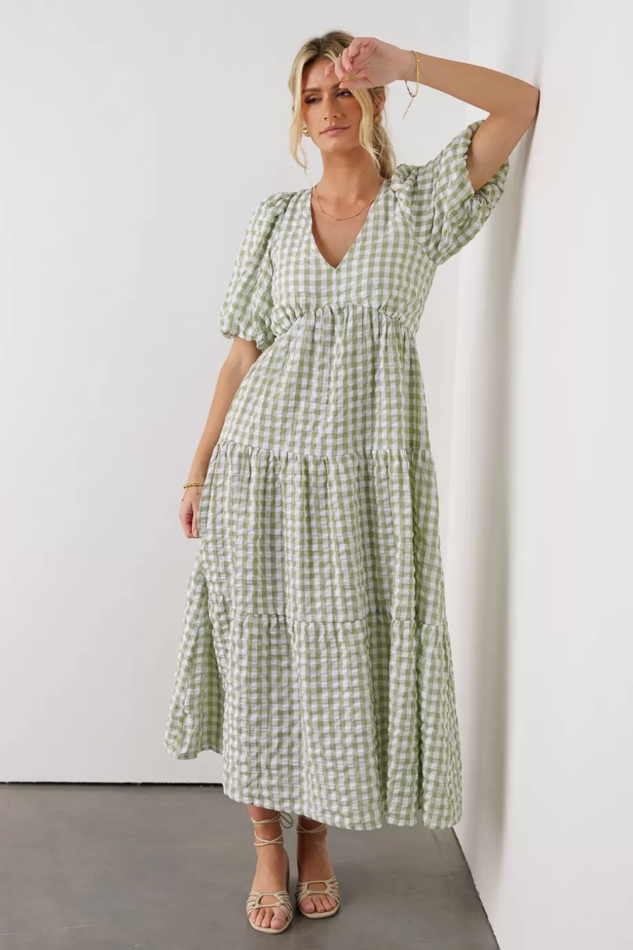 Sale Haleigh Gingham Dress in MIDI DRESSES | DRESSES