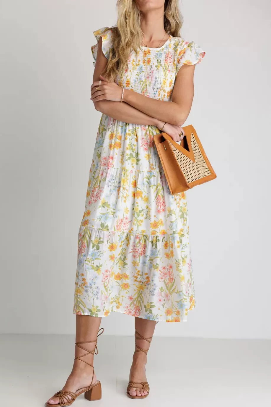 Clearance Here Comes The Sun Dress in MIDI DRESSES | DRESSES