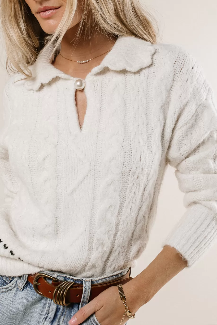 Cheap Ivy Cable Knit Sweater SWEATERS | SWEATERS