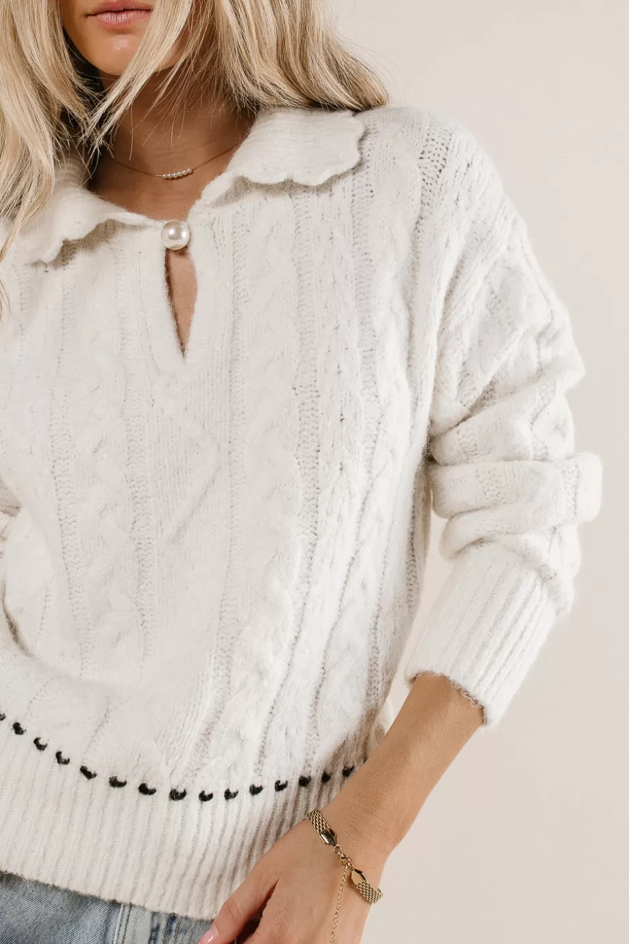 Cheap Ivy Cable Knit Sweater SWEATERS | SWEATERS