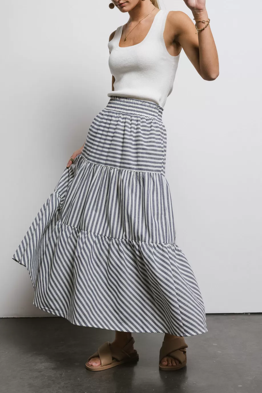 Discount Ivy Striped Skirt SKIRTS