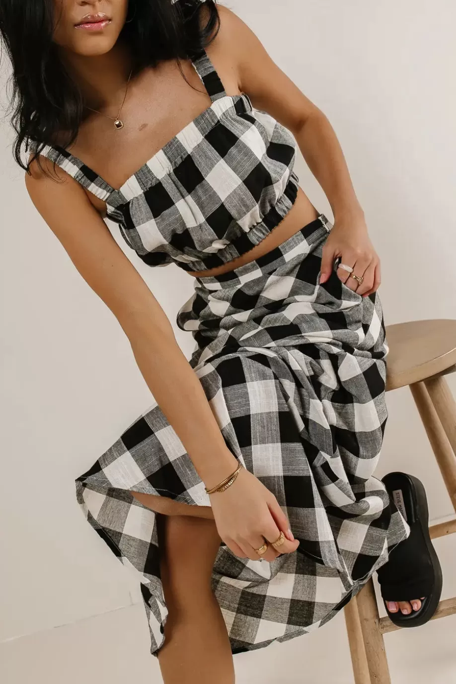 Store Jasmine Plaid Crop Top CROPPED | SETS