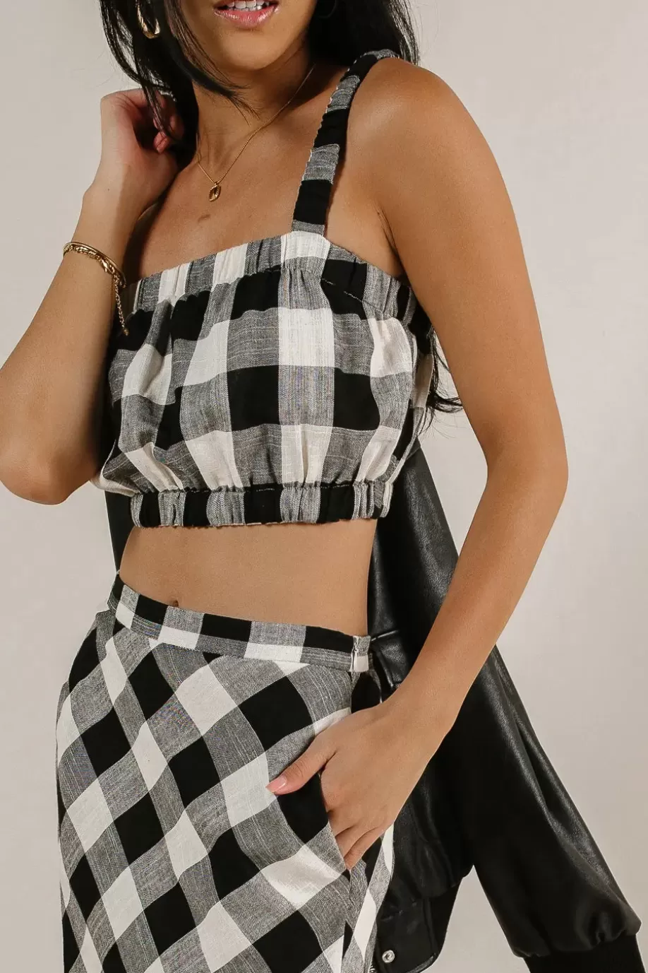 Store Jasmine Plaid Crop Top CROPPED | SETS