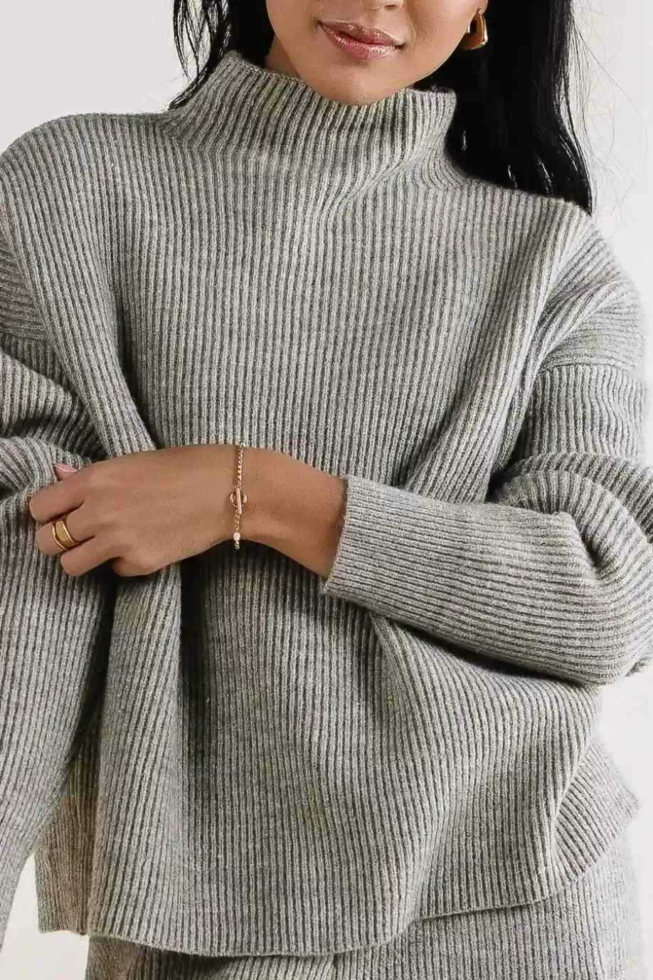 Hot Jaya Mock Neck Sweater in SWEATERS | SWEATERS