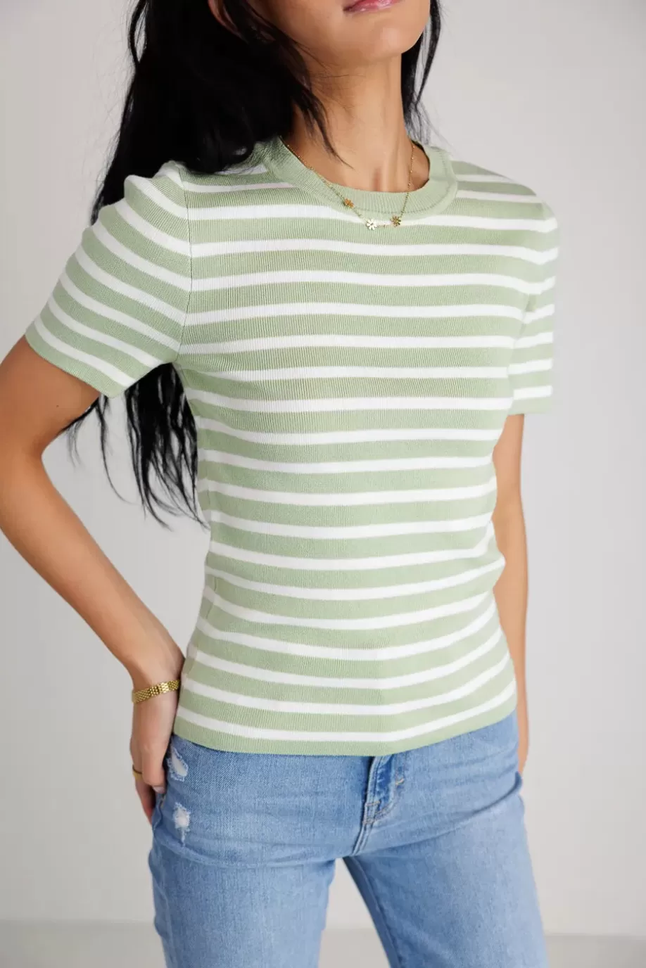 Sale Jodie Striped Sweater Top in SWEATERS | SWEATERS