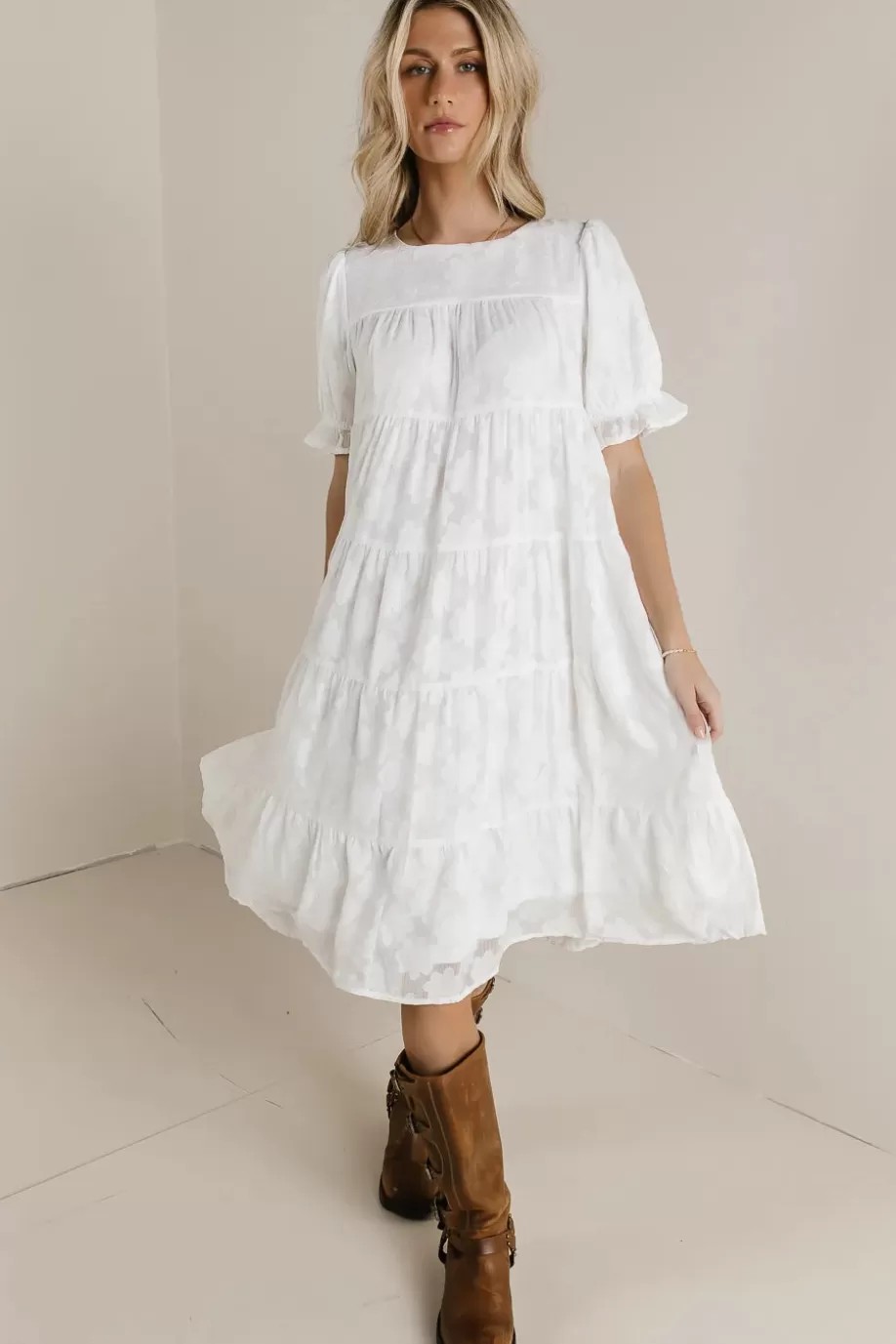 Clearance Karli Tiered Midi Dress in MIDI DRESSES | DRESSES