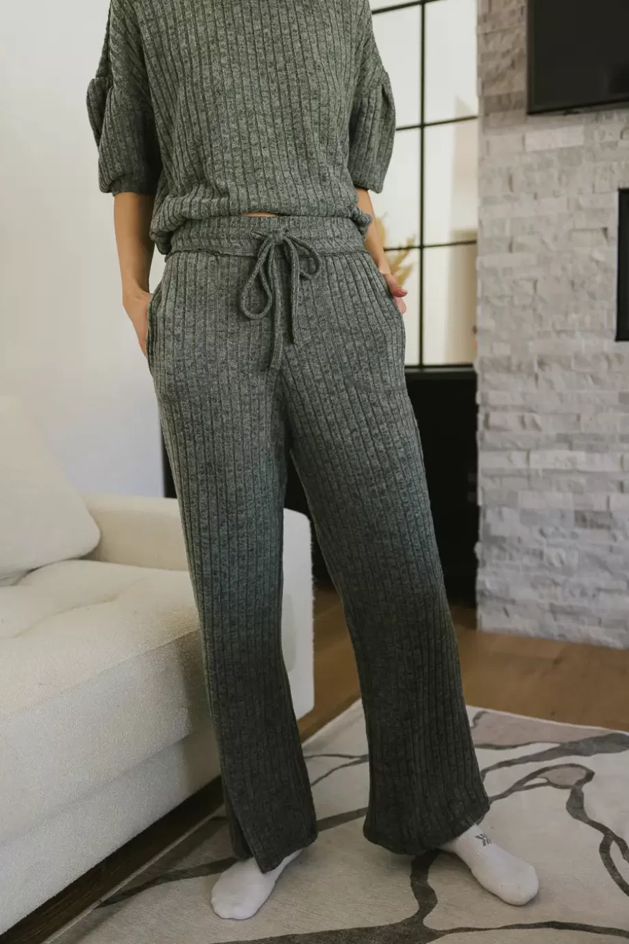 Best Sale Keiko Ribbed Pants in - FINAL SALE PANTS | SETS