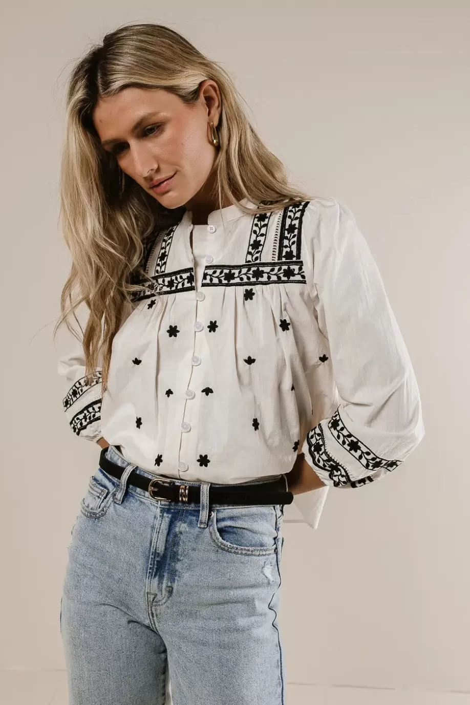 Best Sale Kelsey Embroidered Blouse - FINAL SALE BUTTON DOWN | BLOUSES