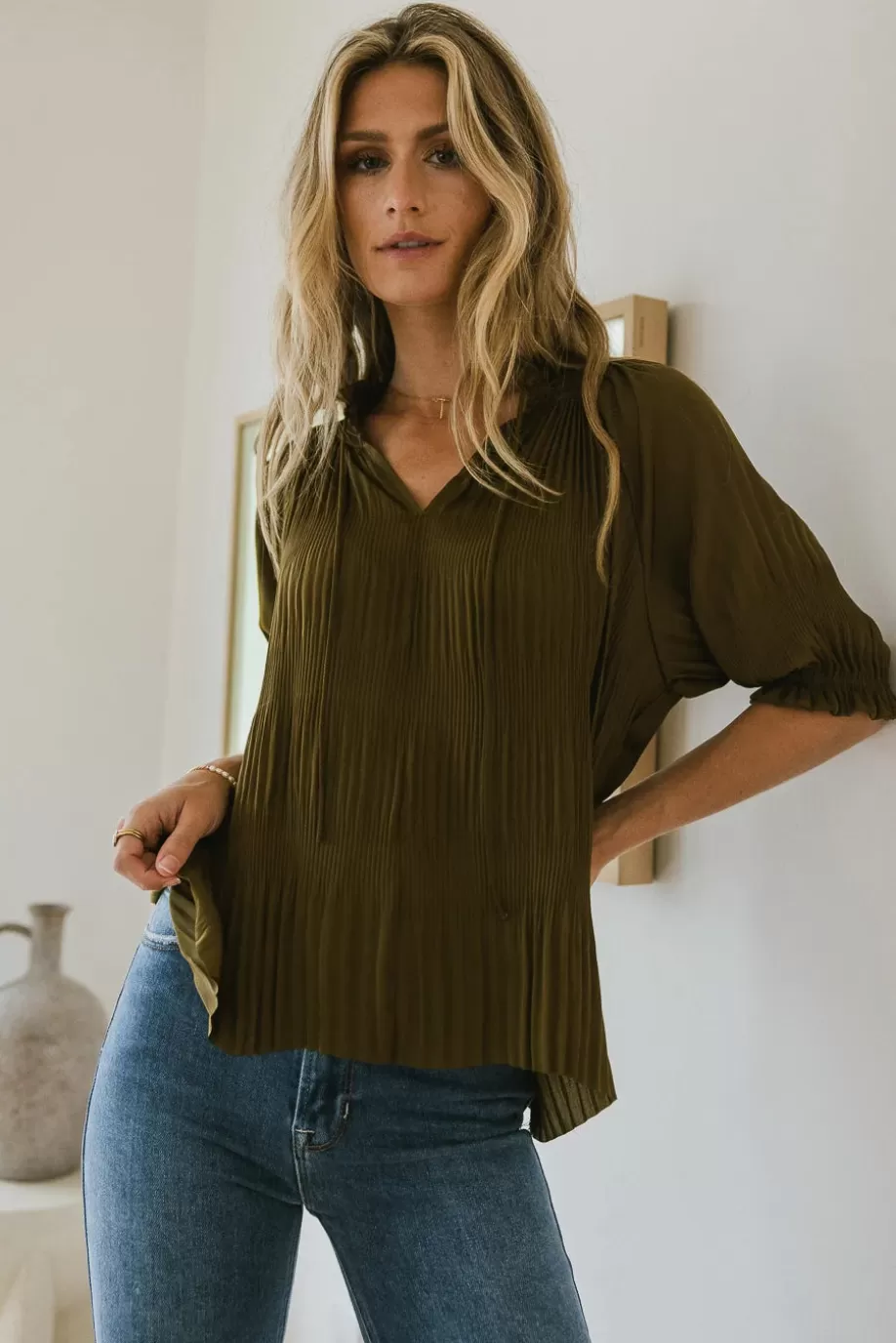 Best Killian Pleated Blouse in BLOUSES | BLOUSES