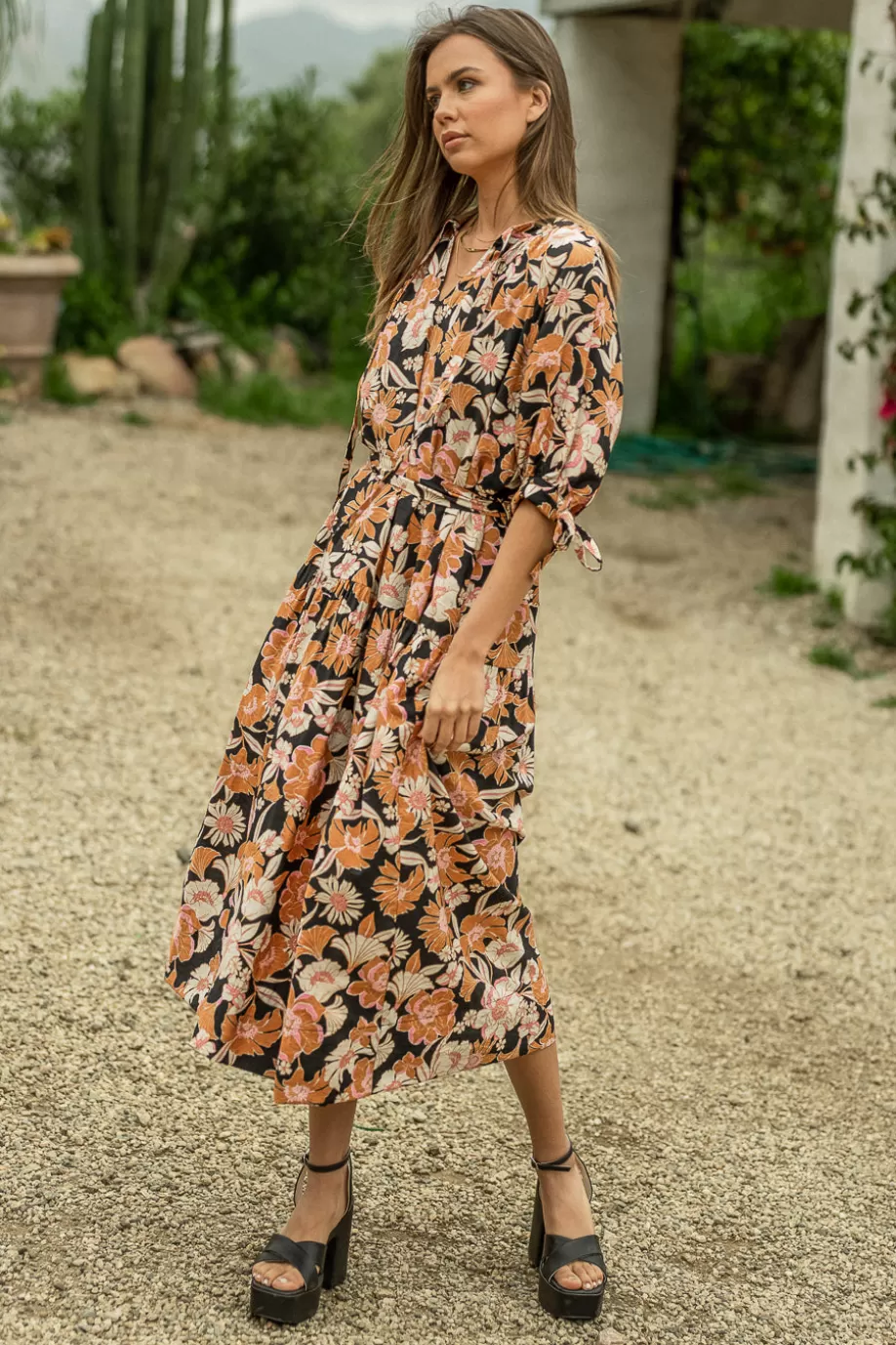 Outlet Kinsley Floral Midi Dress - FINAL SALE MIDI DRESSES | DRESSES