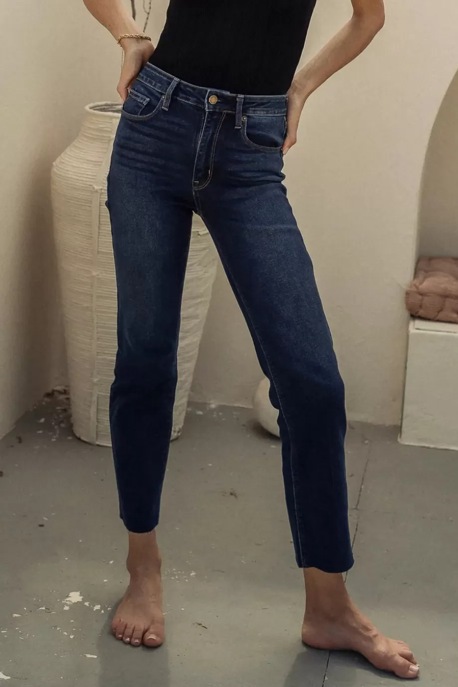 Cheap Leona Straight Leg Jeans - FINAL SALE DENIM