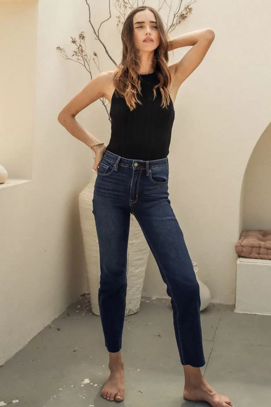 Cheap Leona Straight Leg Jeans - FINAL SALE DENIM