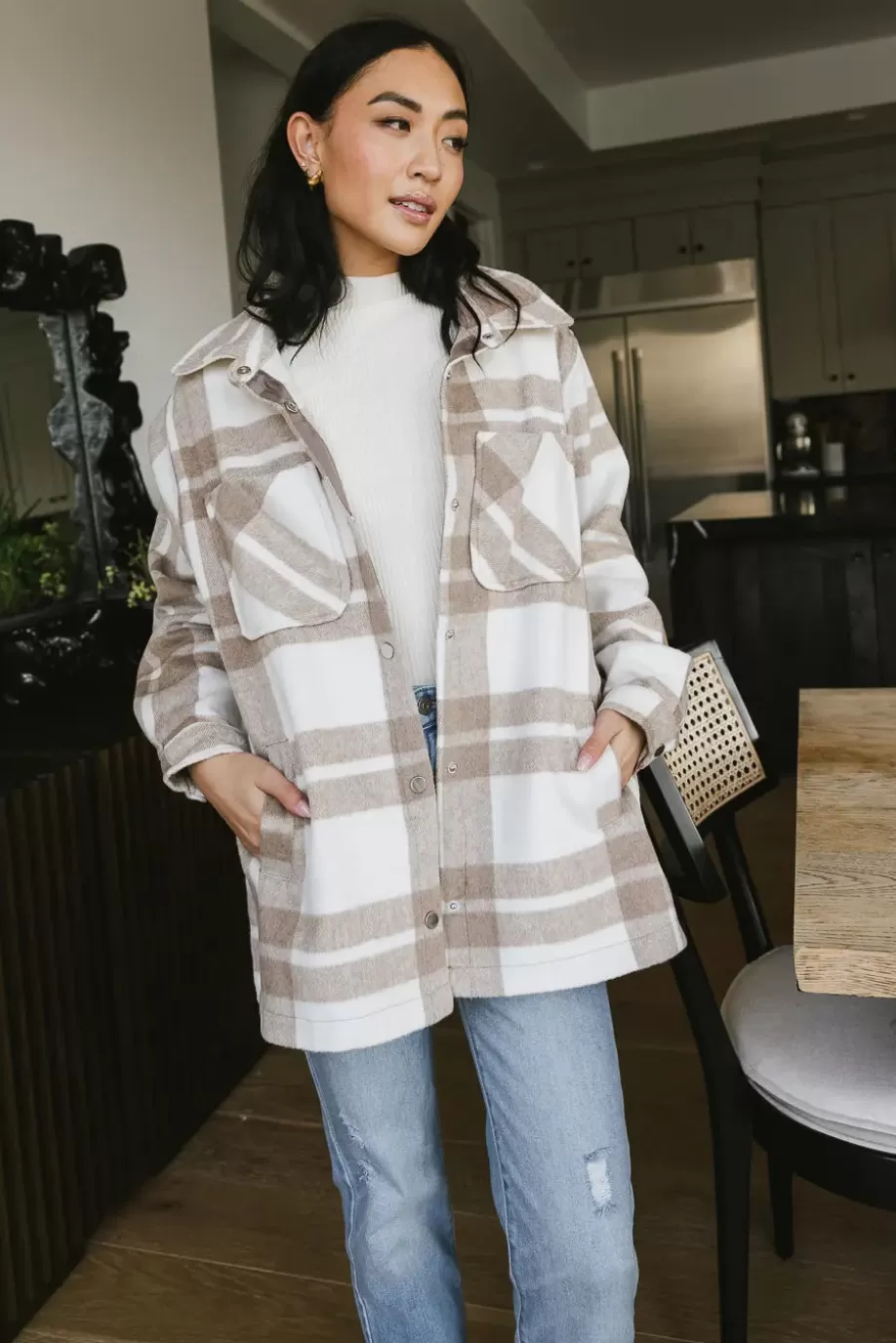 New Madeline Plaid Shacket in JACKETS & BLAZERS | JACKETS & BLAZERS