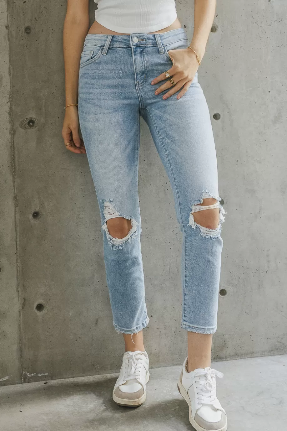 Online Mallory Distressed Jeans - FINAL SALE DENIM