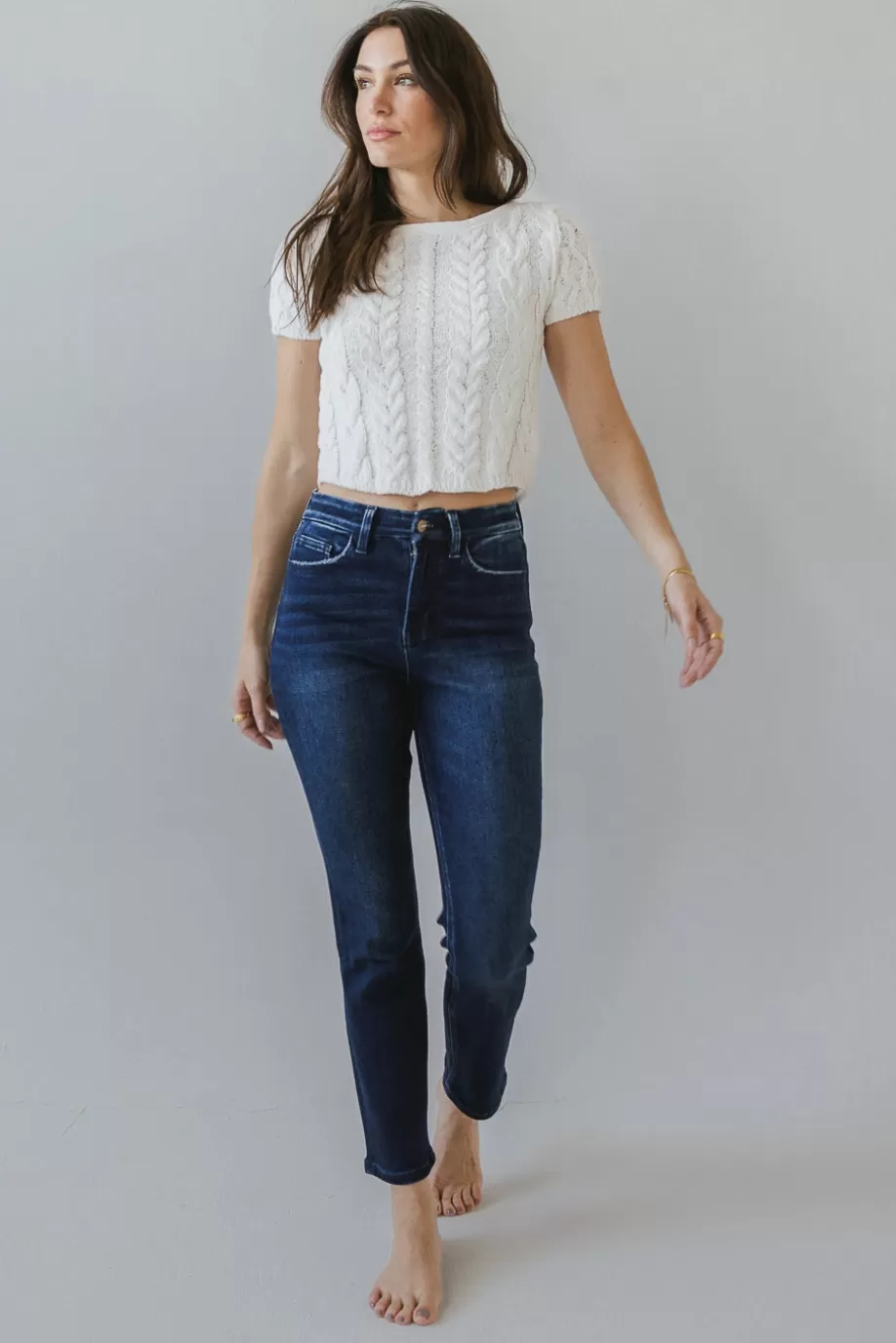 New Maria Slim Straight Leg Jeans DENIM