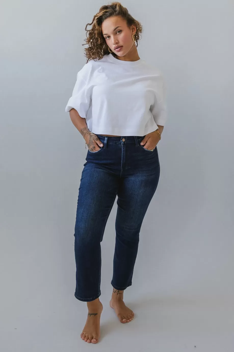 New Maria Slim Straight Leg Jeans DENIM