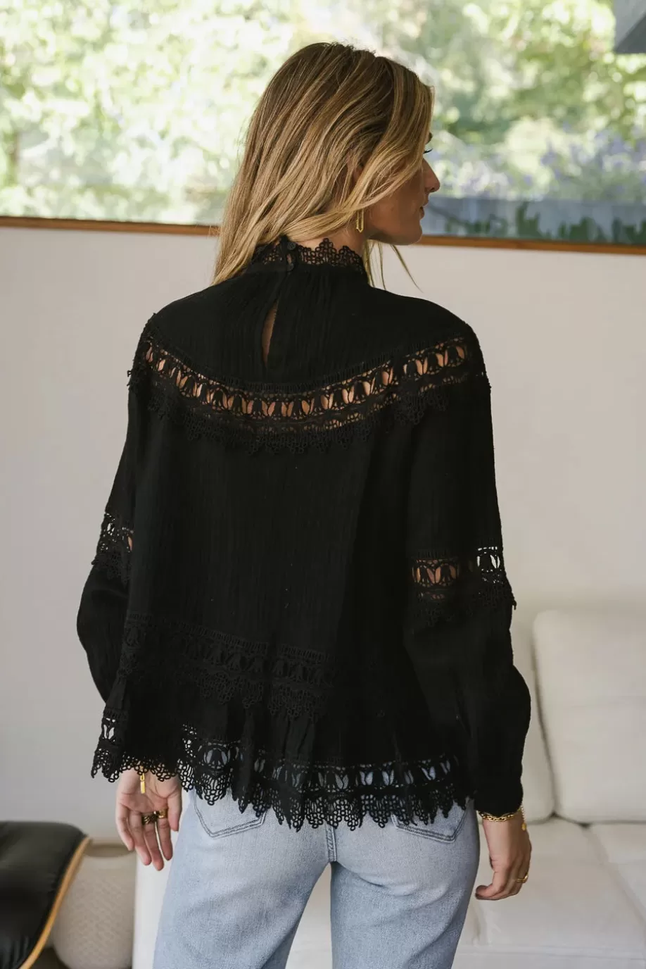 Store Marlowe Lace Top in - FINAL SALE BLOUSES | BLOUSES