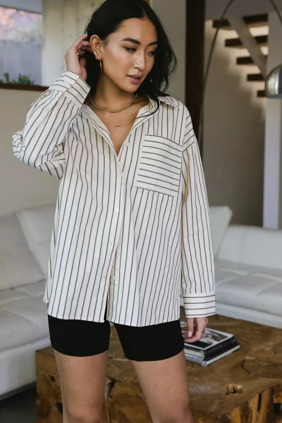 Outlet Matilda Striped Button Up in BUTTON DOWN | TOPS