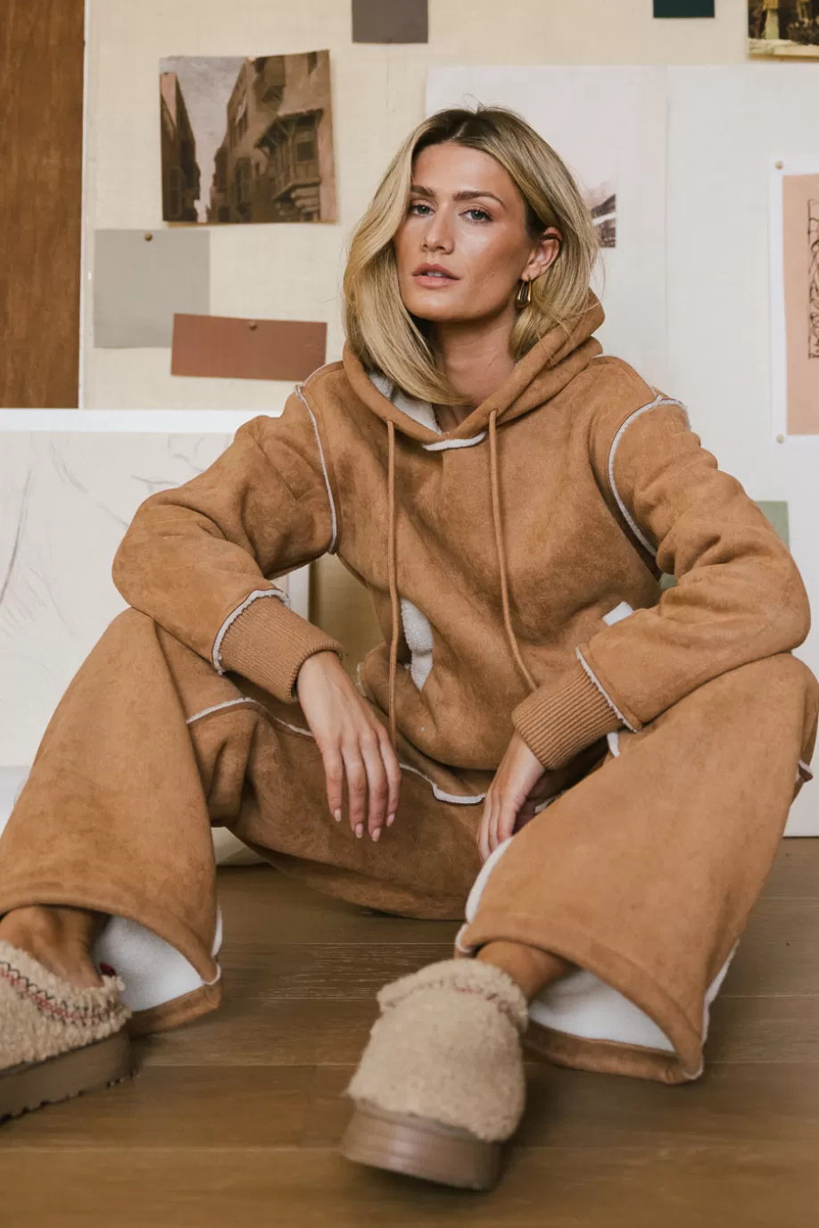 Store Mattie Faux Shearling Hoodie in SETS | LOUNGEWEAR