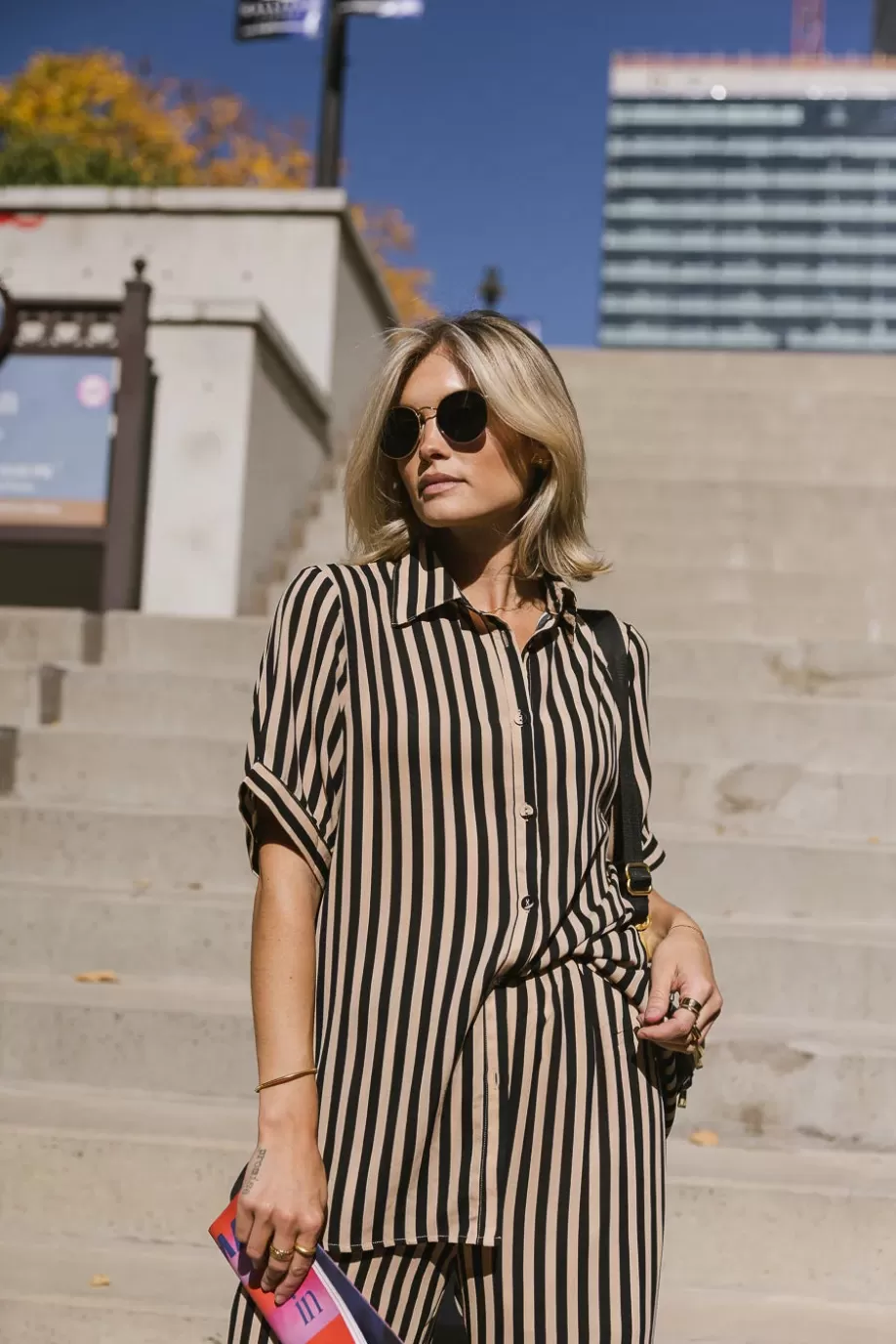 Shop Max Striped Button Up BUTTON DOWN | BLOUSES