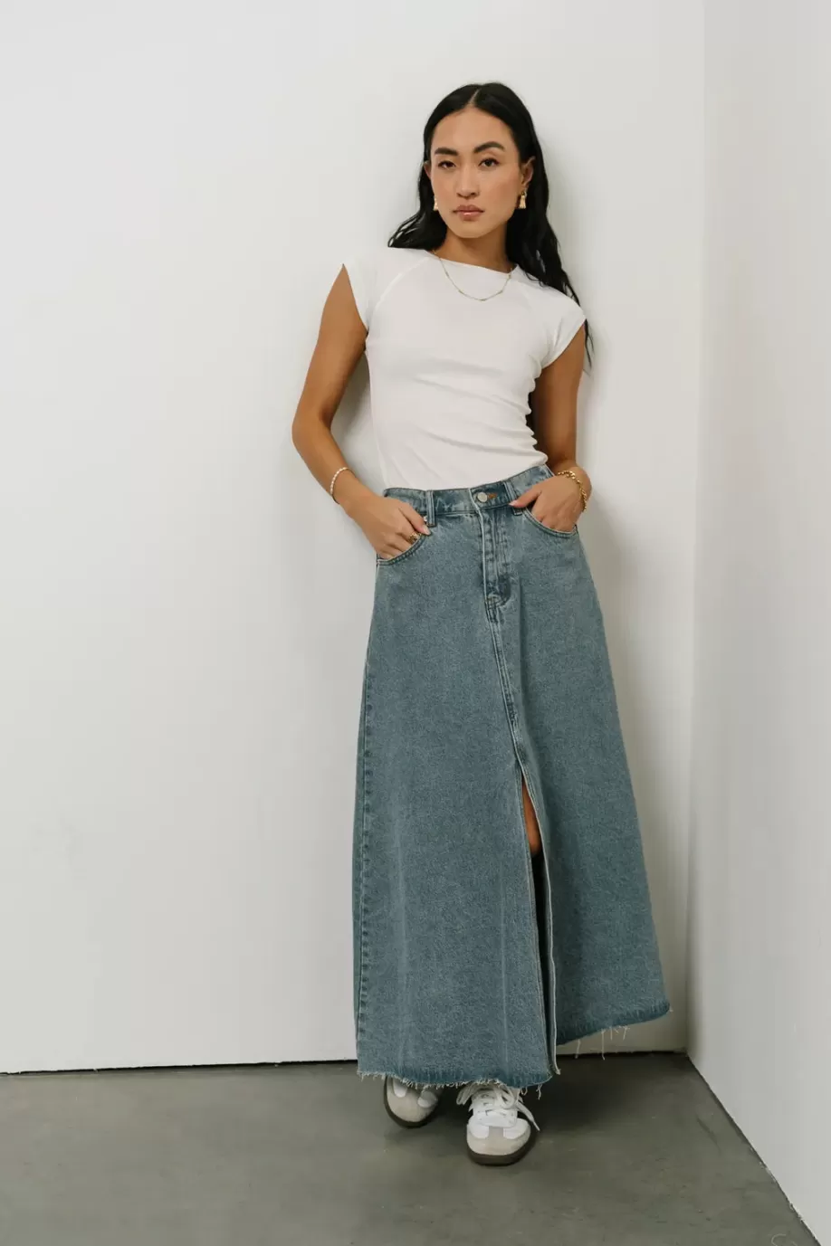 Hot Mei Denim Skirt SKIRTS