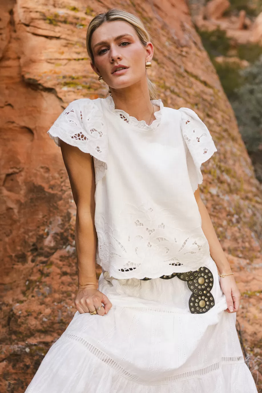 Fashion Myra Embroidered Blouse in TOPS | BLOUSES